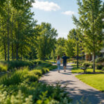 Nature en ville, qualité de vie, immobilier résidentiel, espaces verts, quartier résidentiel, vivre en ville, famille, achat de maison, mode de vie, Habiter Merlo